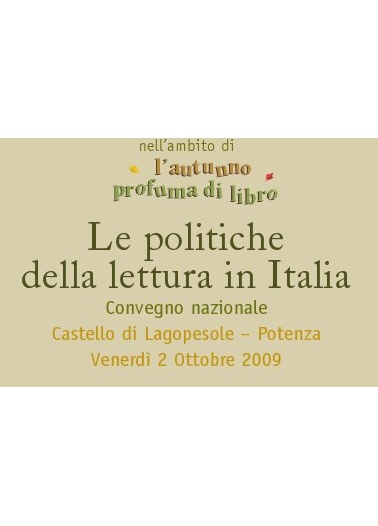 Convegno nazionale "Le politiche della lettura in Italia"